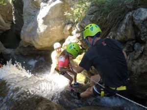 young kids canyoning
