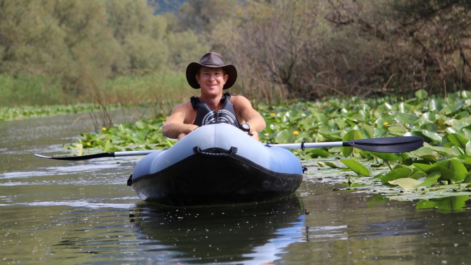 Ben Heywood kayaking