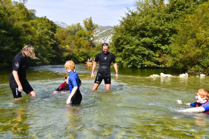 Wild swimming in the Cetina RIver, Croatia