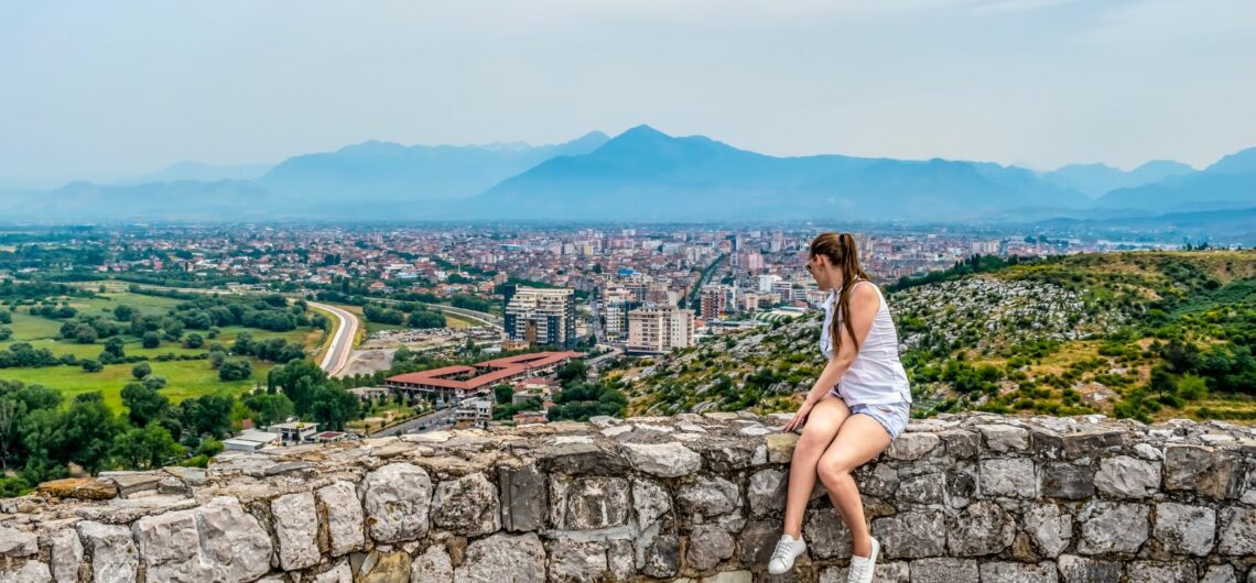 View of Shkodër, Albania from Rozafa Castle