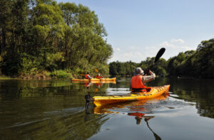 Kayaking on Iskar Dam in Bulgaria on an active Balkan holiday