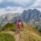 Woman traveller hiking