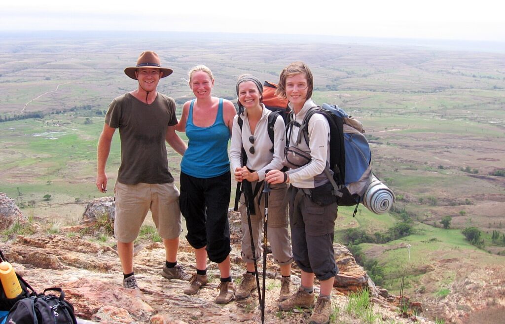 Undiscovered Balkans co-founder Emma Heywood trekking in Madagascar on her first adventure travel experience