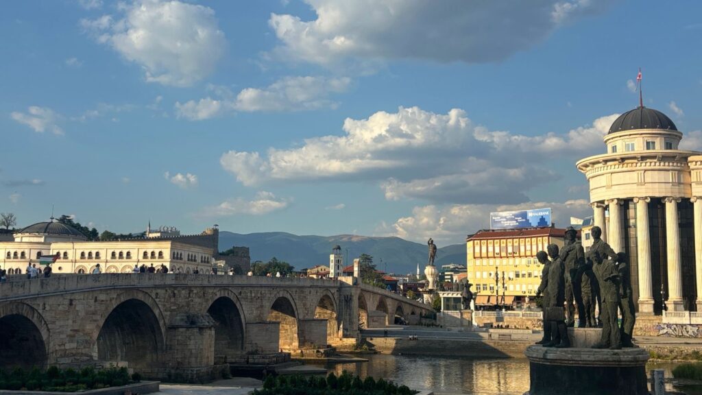 Stone Bridge in Skopje, North Macedonia