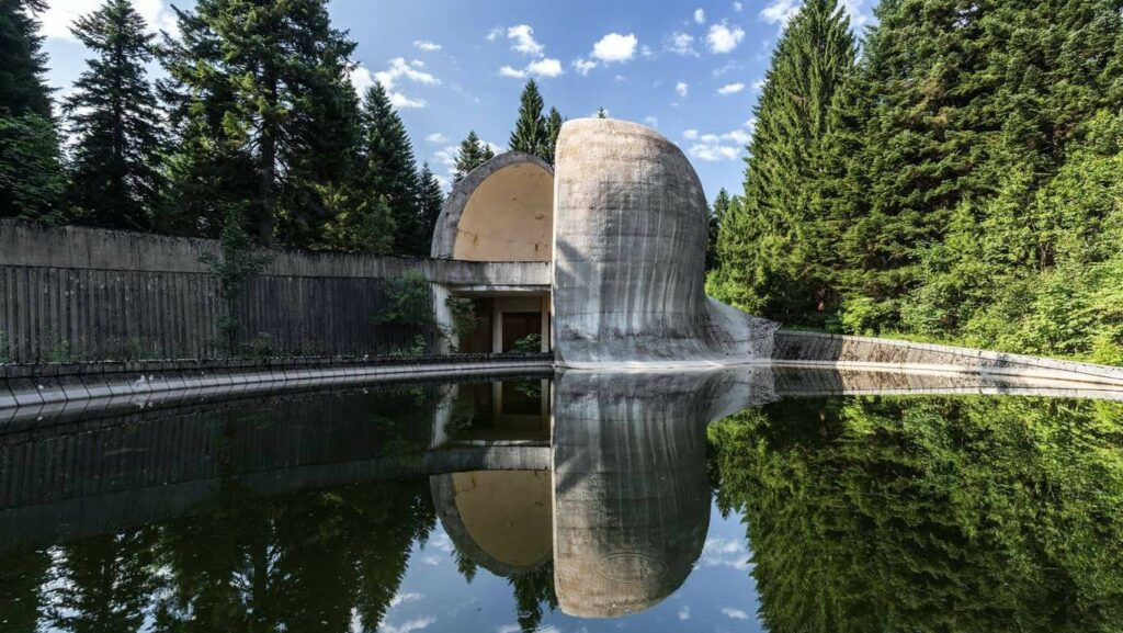 Yugoslav brutalist architecture on a Balkan hiking holiday. Brutalist Monuments in the Balkans.