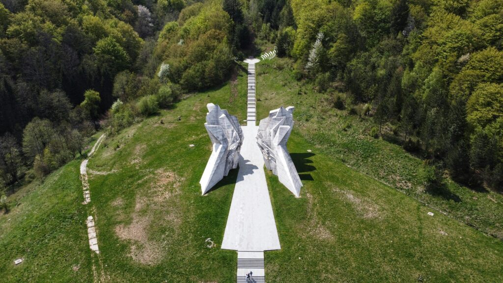 Bosnian brutalist monument from Concrete Utopias: Exploring Yugoslavia's Extraordinary Brutalist Monuments in the Balkans