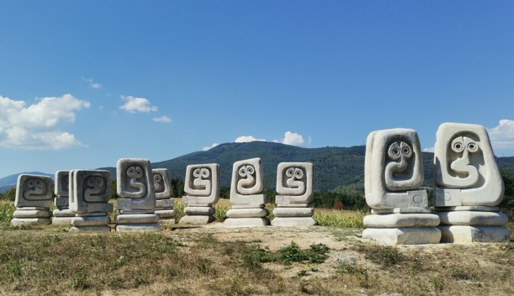 Yugoslav brutalist architecture on a Balkan hiking holiday. Brutalist Monuments in the Balkans, former Yugoslav brutalism