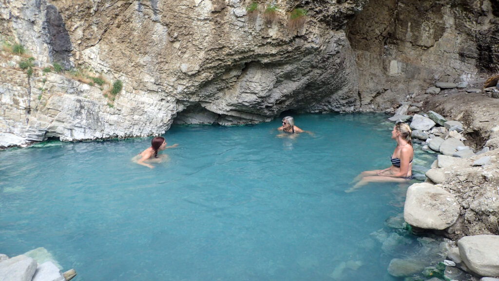 The thermal baths at Bënjë near Përmet, one of southern Albania’s best spots for wild swimming and hot springs.
