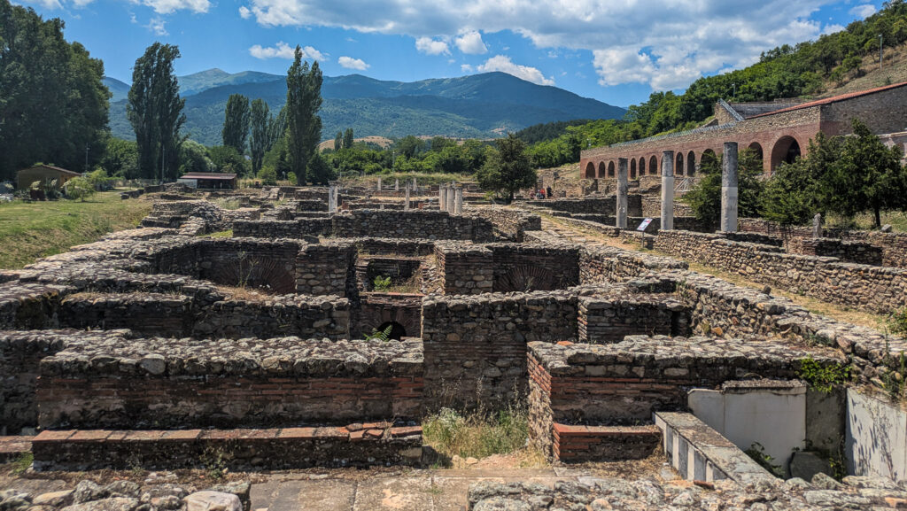 Roman ruins at Heraclea Lyncestis in North Macedonia, a garrison town founded by Philip II of Macedon