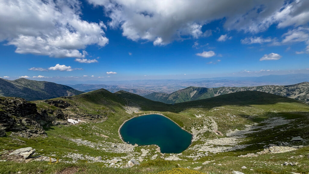 Golemo ezero, one of the so-called Eyes of Pelister National Park; a glacial lake surrounded by mountains