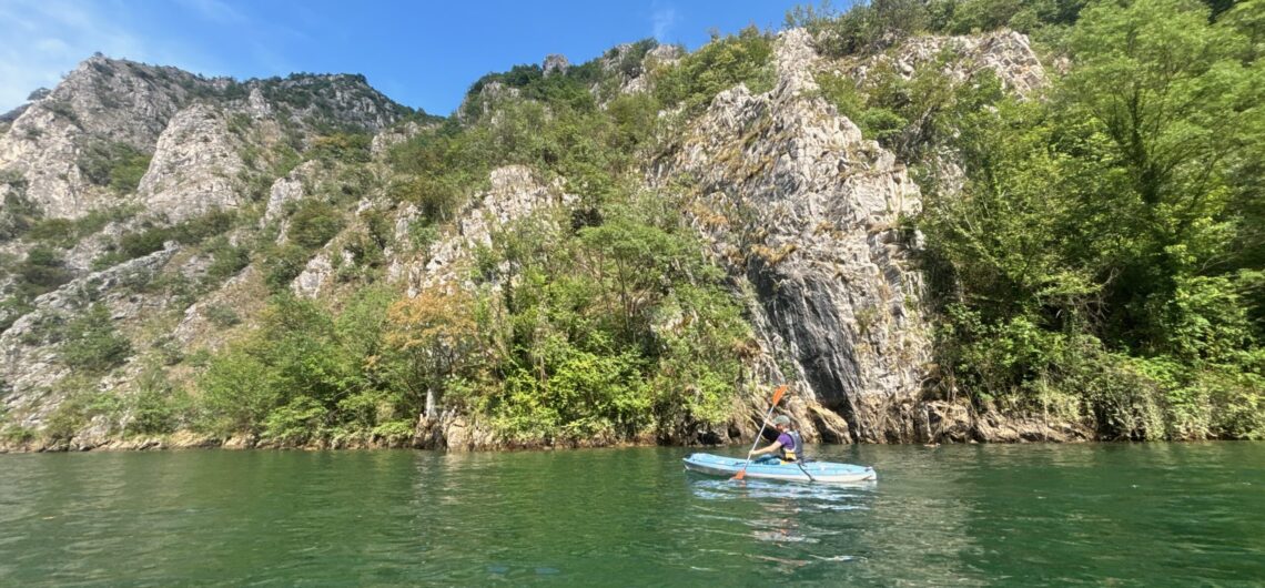 Kayaking at Matka Canyon