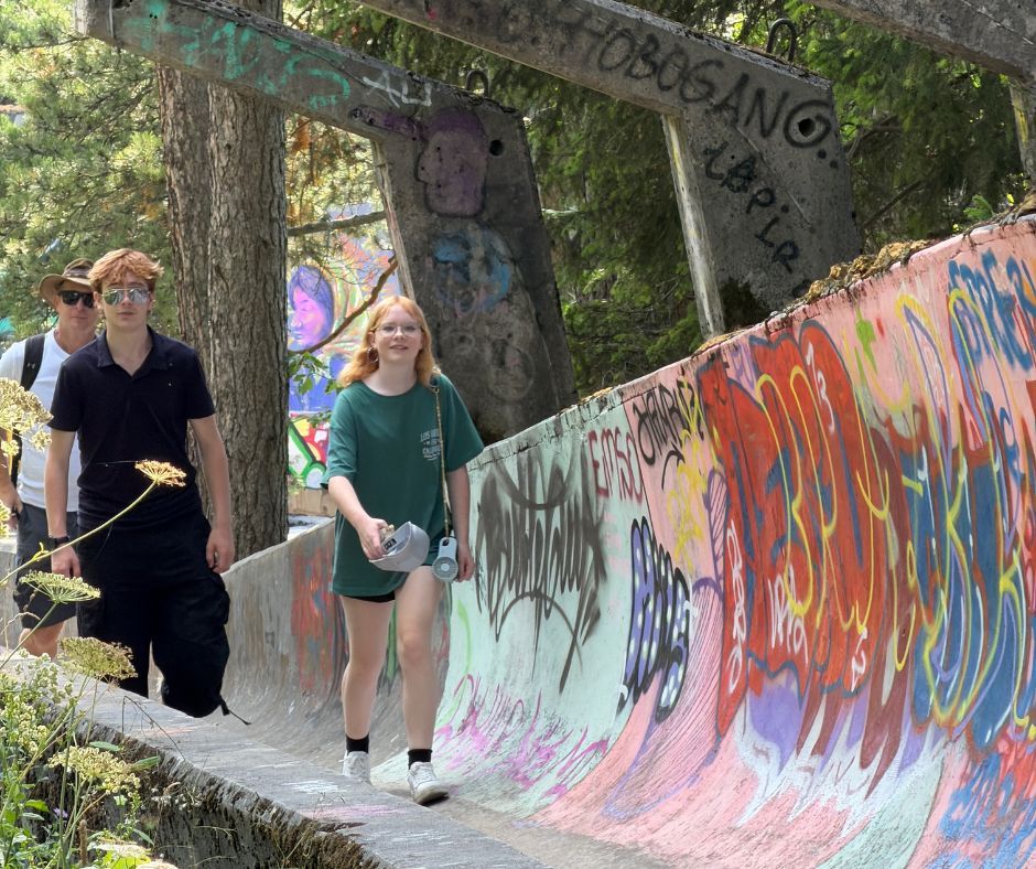 Graffiti and street art in Sarajevo at the Sarajevo bobsled track